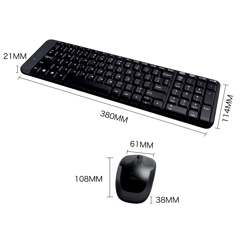 Logitech MK220 – Combo clavier compact + souris sans fil 10 m