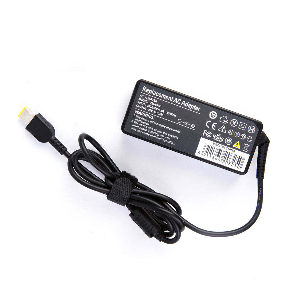 Chargeur Lenovo 65 W 20 V – 3,25 A DC universel