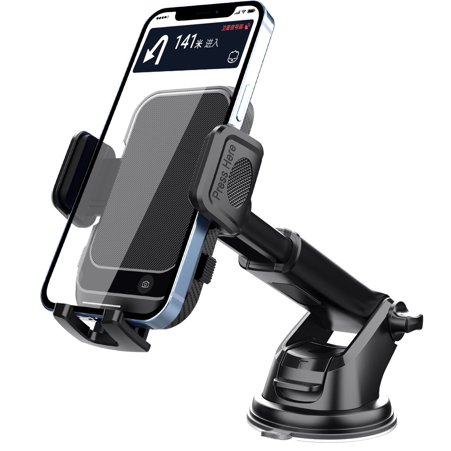 Support Voiture Universel Ultra-Stable V2 – Ventouse Puissante, Rotation 360° et Compatibilité Tous Smartphones