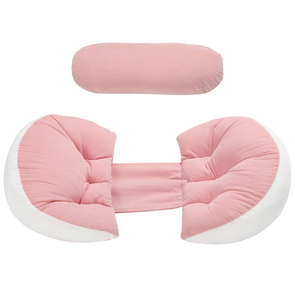 Oreiller de grossesse compensé réglable – soutien dos, ventre, jambes